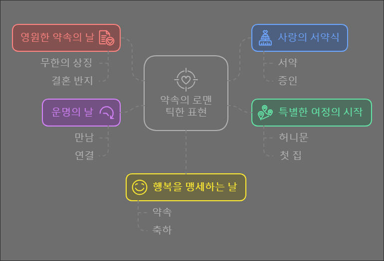 💕결혼식을 다른 말로 어떻게 표현할 수 있나요?
