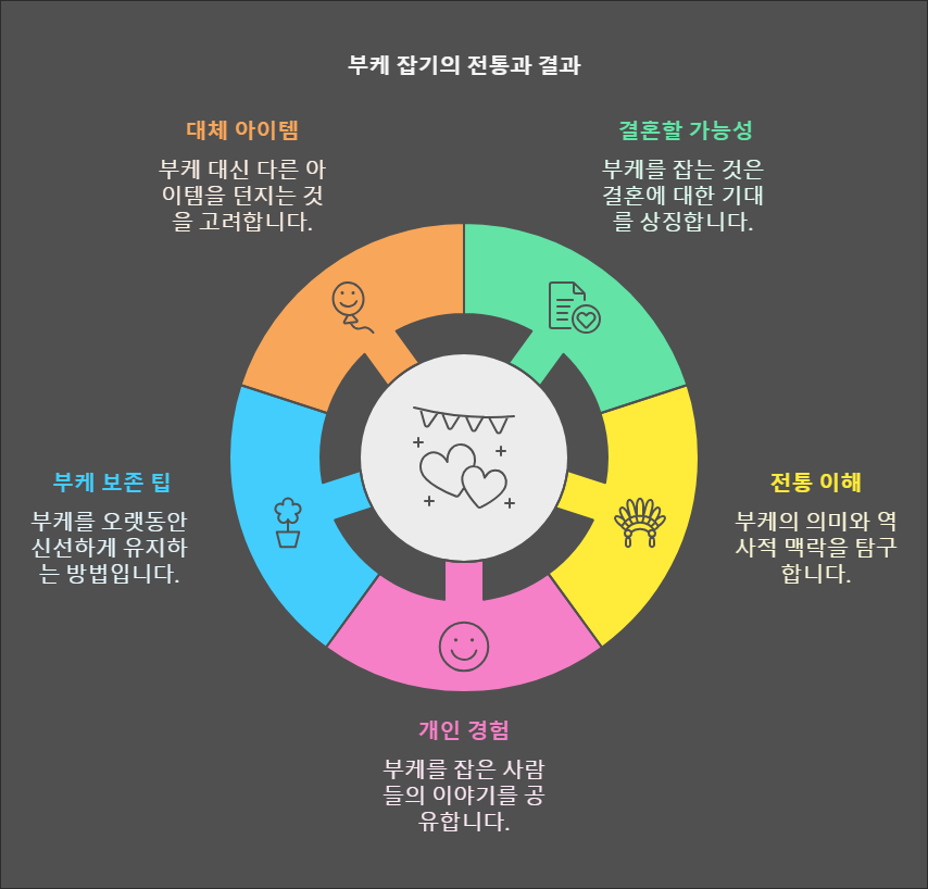 💕결혼식 후 신부의 부케를 여자가 잡으면 어떻게 될까요? 💌✨