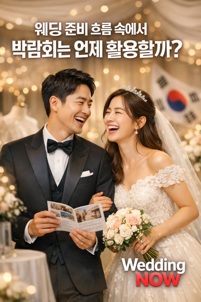 웨딩 준비 흐름 속에서 박람회는 언제 활용할까? 📅