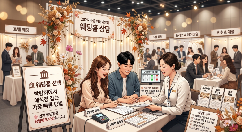 🏛️ 웨딩홀 선택 — 가을 박람회에서 예식장 잡는 가장 빠른 방법